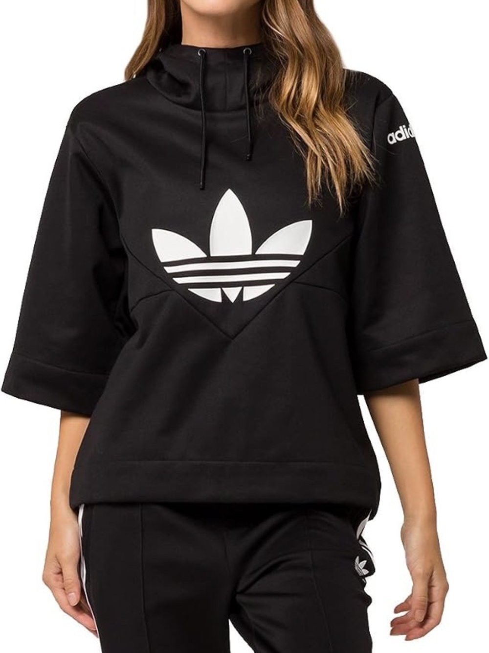 ADIDAS CLRDO Logo-detail Hoodie in Black Size XL
